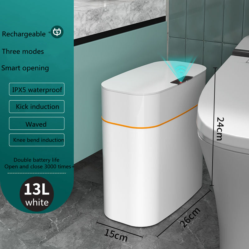 Automatic Smart Trash Can with Lid for Home Use - Idea Spark Hub 