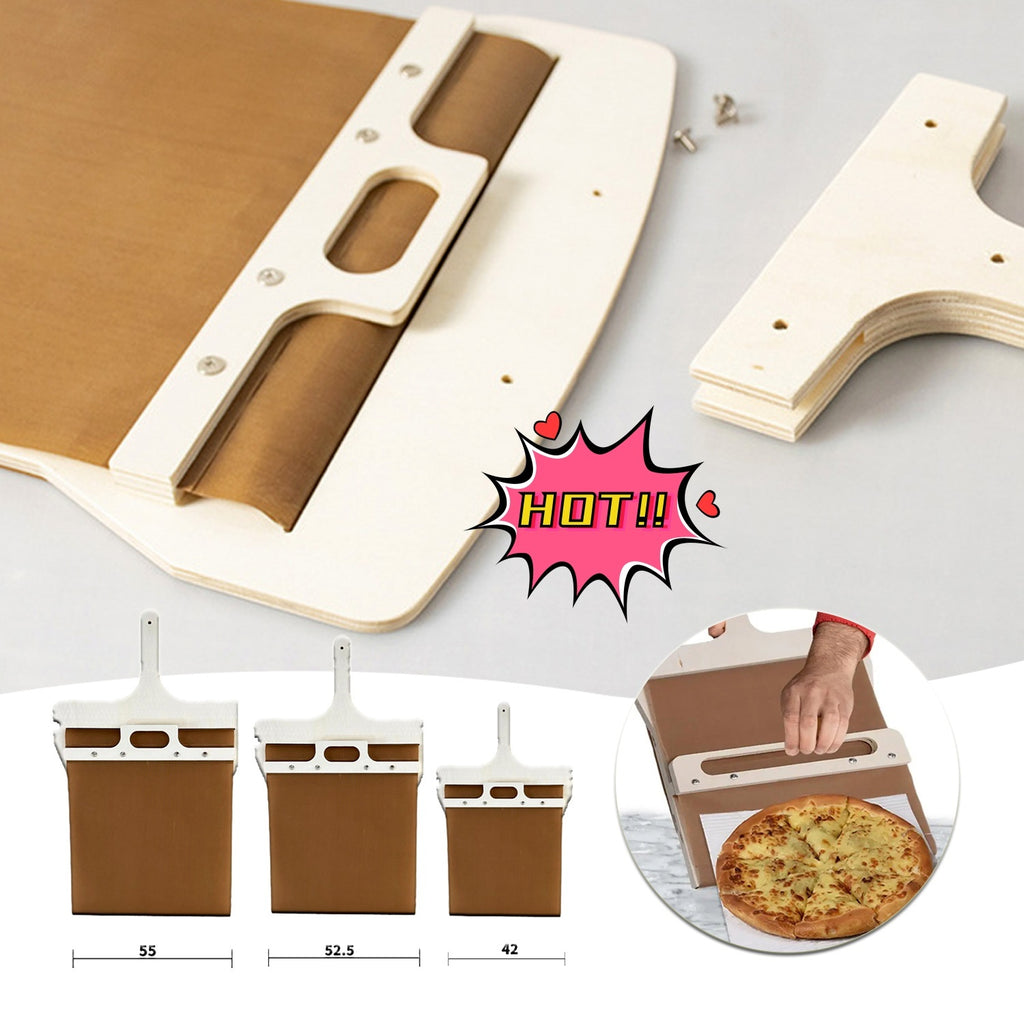 Sliding Pizza Peel with Wooden Handle, 3 Sizes - Idea Spark Hub 