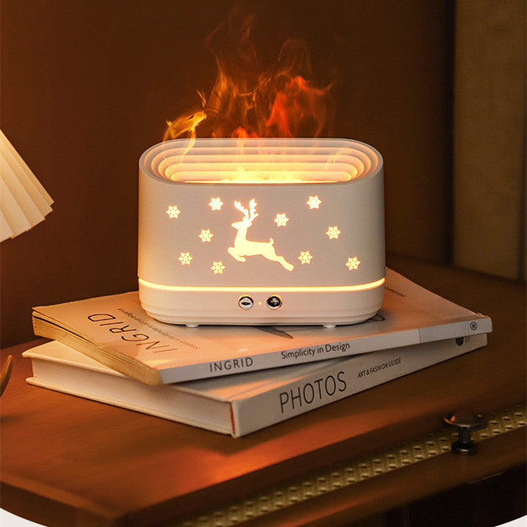 Elk Flame Humidifier and Diffuser with Atmosphere Lamp - Idea Spark Hub 