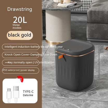 Automatic Smart Trash Can with Lid for Home Use - Idea Spark Hub 