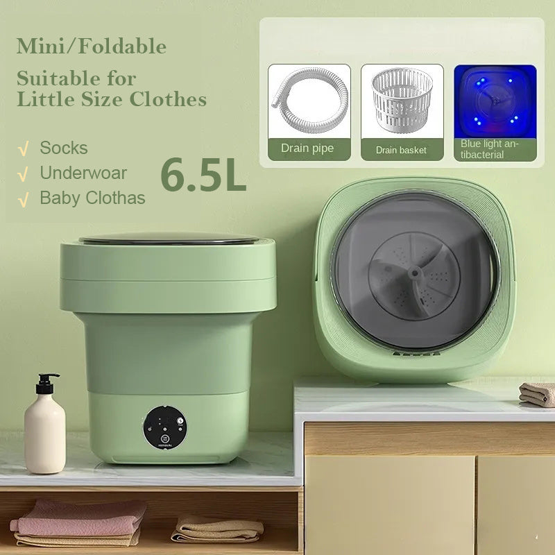 Portable Foldable Mini Washing Machine with Spin Dry - Idea Spark Hub 