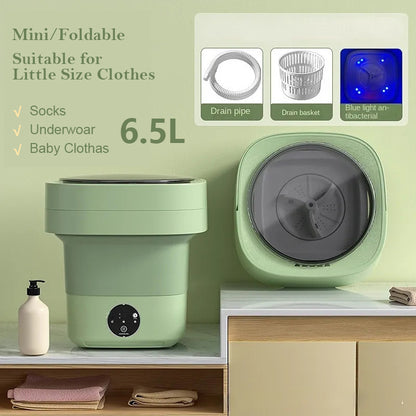Portable Foldable Mini Washing Machine with Spin Dry - Idea Spark Hub 