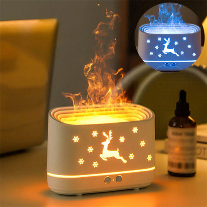 Elk Flame Humidifier and Diffuser with Atmosphere Lamp - Idea Spark Hub 