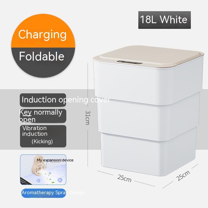 Automatic Smart Trash Can with Lid for Home Use - Idea Spark Hub 