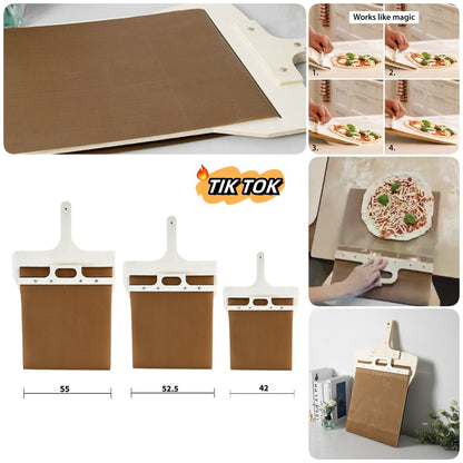 Sliding Pizza Peel with Wooden Handle, 3 Sizes - Idea Spark Hub 