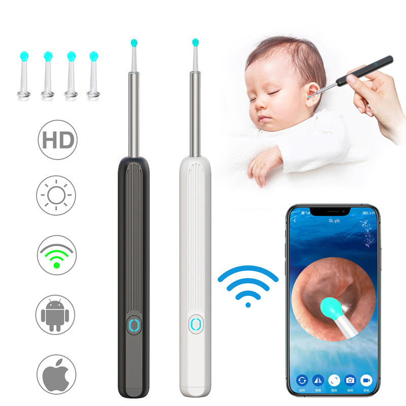Wireless Ear Cleaner Otoscope with Camera and LED Light - Idea Spark Hub 