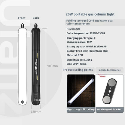 Ulanzi Excellent Basket UA20 Gas Column Light 20W Inflatable Stick Light Handheld Fill Light Anchor Indoor Photography Lighting