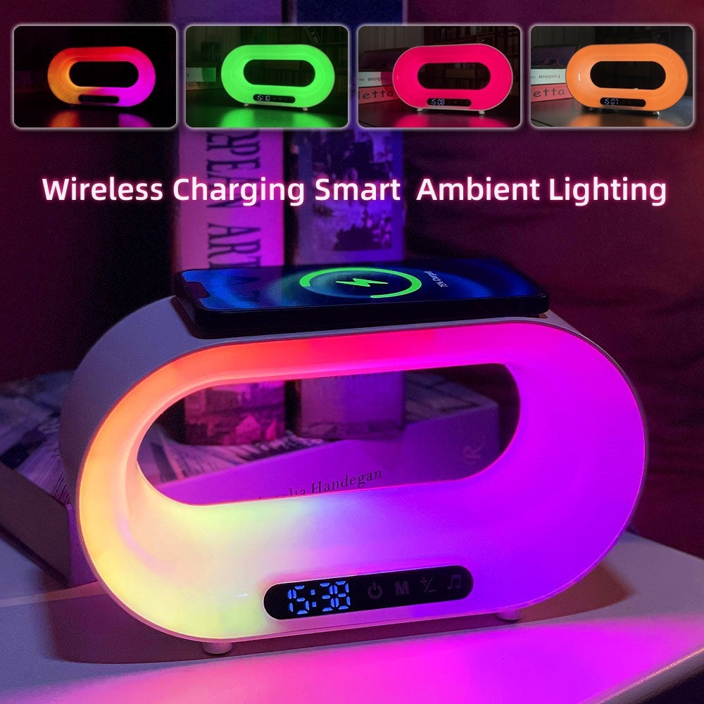 3-in-1 Smart LED Lamp with Wireless Charging & Alarm - Idea Spark Hub 