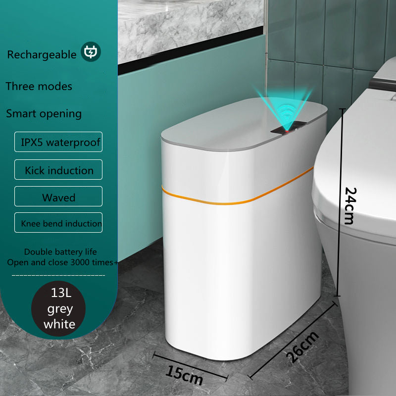 Automatic Smart Trash Can with Lid for Home Use - Idea Spark Hub 