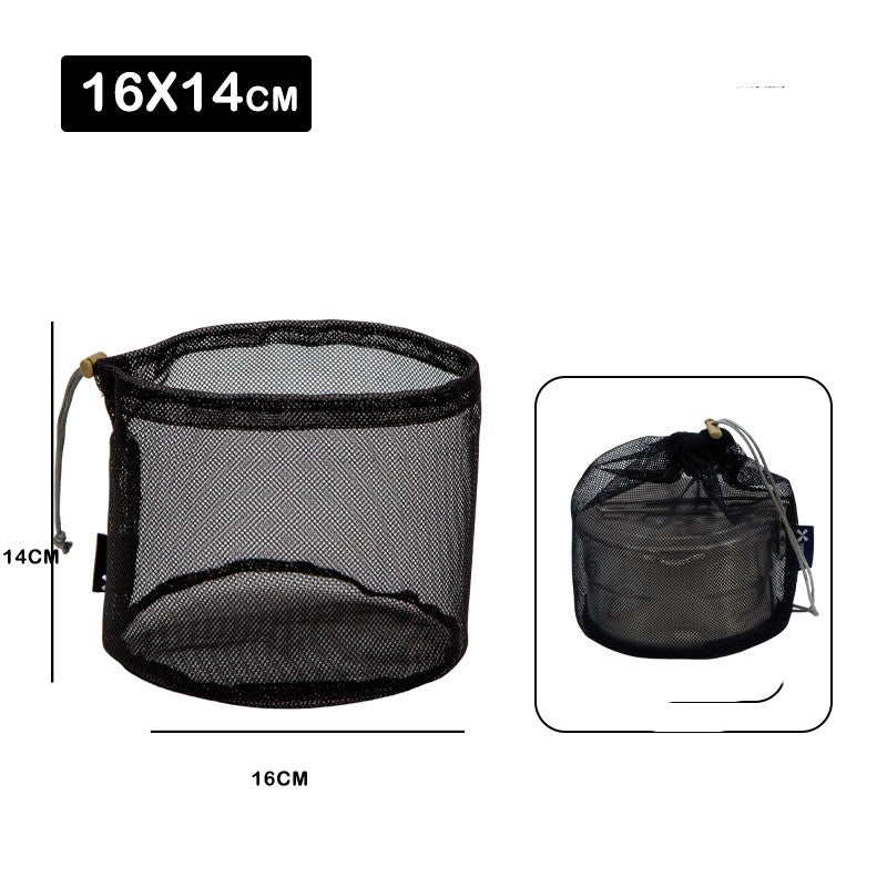Outdoor Set Pot And Cooking Utensils Storage Net Bag