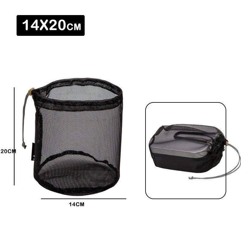 Outdoor Set Pot And Cooking Utensils Storage Net Bag