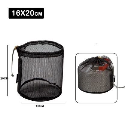 Outdoor Set Pot And Cooking Utensils Storage Net Bag