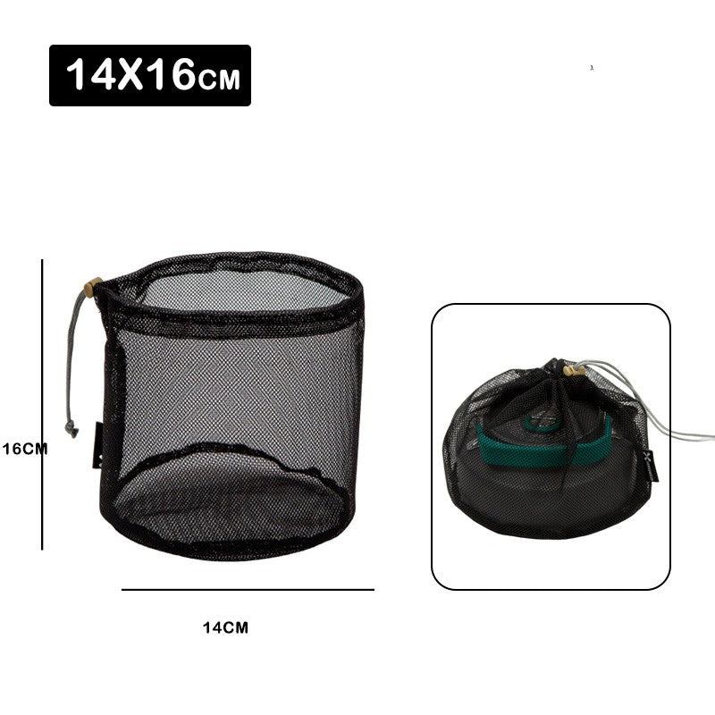 Outdoor Set Pot And Cooking Utensils Storage Net Bag
